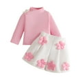 thumbnail image 1 of Hessimy Baby Girl Fall Outfit Winter Clothes Ruffle Romper Pants Girl' Clothing Set Spring (Pink,12-18 Months), 1 of 9