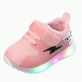 thumbnail image 1 of Hessimy Baby Girls Boys Shoes Breathable Light Up Walking Shoes Lightweight Led Flashing Sneakers Cute First Walkers Toddler Shoes Running Shoes Outdoor (Pink,12), 1 of 5