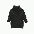 thumbnail image 1 of Hessimy Baby Girls Clothes Fall 3 6 9 12 18 24 Months Toddler Girl Knitted Sweaters 2t 3t 4t 5t Kids Winter Warm Pullover Button Cardign Pullover Knit Outerwear (Black,4-5 Years), 1 of 4