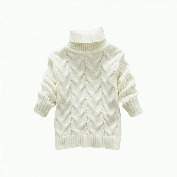 Hessimy Baby Girls Clothes Fall 3 6 9 12 18 24 Months Toddler Girl Knitted Sweaters 2t 3t 4t 5t Kids Winter Warm Pullover Button Cardign Pullover Knit Outerwear (White,4-5 Years)