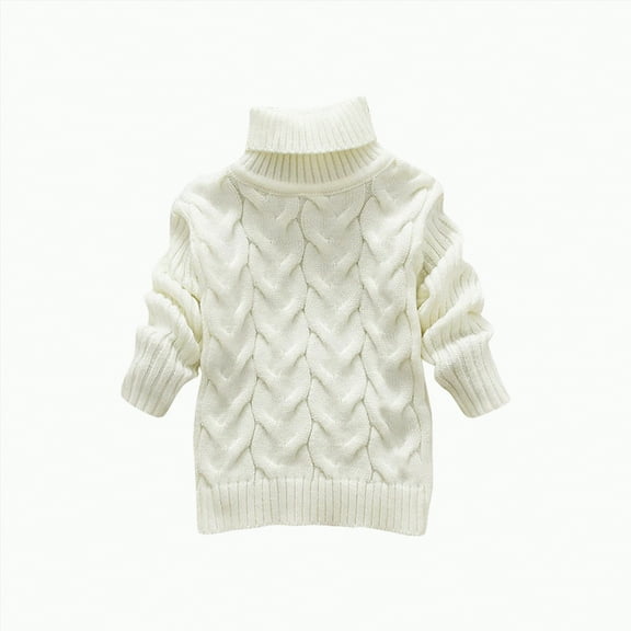 Hessimy Baby Girls Clothes Fall 3 6 9 12 18 24 Months Toddler Girl Knitted Sweaters 2t 3t 4t 5t Kids Winter Warm Pullover Button Cardign Pullover Knit Outerwear (White,4-5 Years)