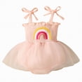 thumbnail image 1 of Hessimy Baby Girls Ruffle Long Sleeve Bodysuit Infant Solid Color Top Jumpsuit Clothes(Pink, 1 of 9