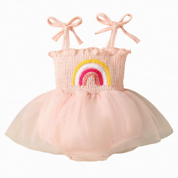 Hessimy Baby Girls Ruffle Long Sleeve Bodysuit Infant Solid Color Top Jumpsuit Clothes(Pink