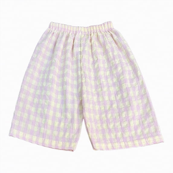 Hessimy Baby Girls Running Workout Shorts Yoga Sport Fitness Short Retro Summer Lounge Gym Play Beach Park Clothing(Light Pink,4-5 Years)
