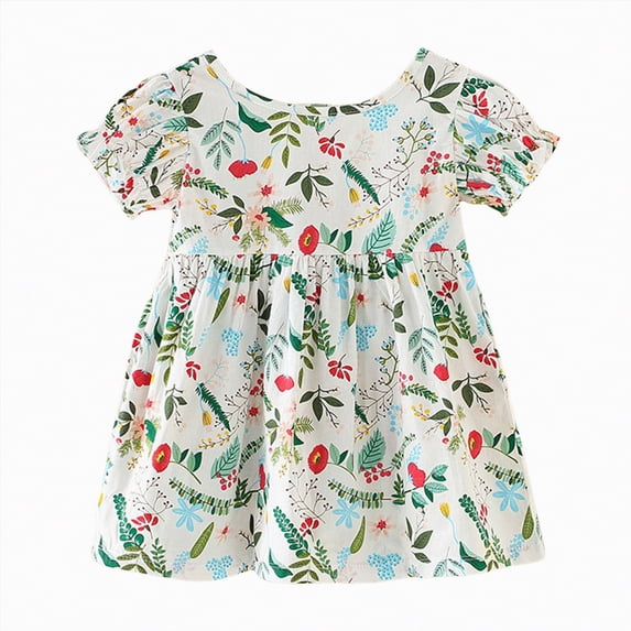Hessimy Baby Girls Summer Smocked Ruffle Halter Sleeveless Swing Twirly Sundress Casual Beach Dress,everyday wear(Light Green,3-4 Years)