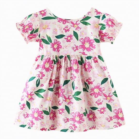 Hessimy Baby Girls Summer Smocked Ruffle Halter Sleeveless Swing Twirly Sundress Casual Beach Dress,everyday wear(Purple,3-4 Years)