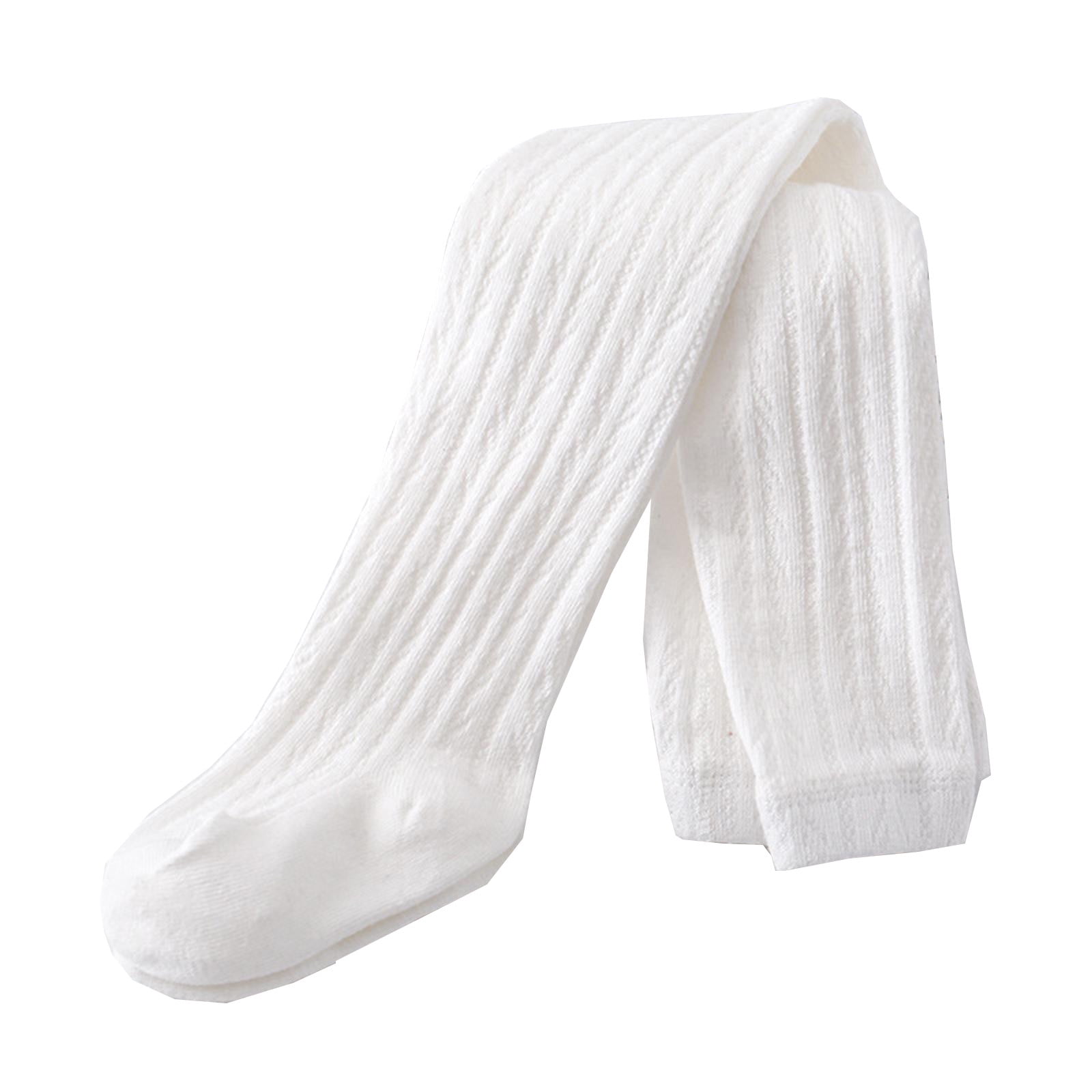 Zando Opaque Cotton Cable Knit Tights For Baby Girls & Toddlers - Cozy Winter Leggings 0-3M To 6-7T
