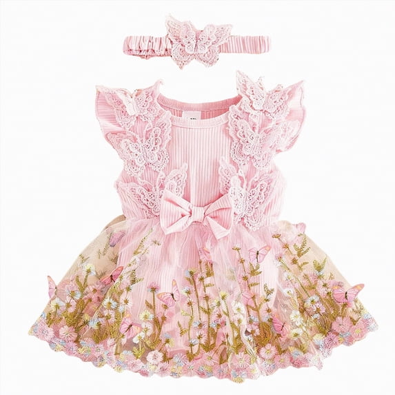 Hessimy Baby Summer Bubble Romper Infant Boy Girl Short Sleeve Oversize Cotton T-shirt Bodysuit Top(Pink