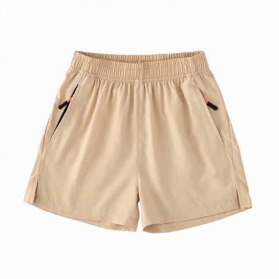 Hessimy Baby Toddler Boys' Athletic Basketball Shorts,Toddler(Khaki,10-11 Years)