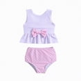 thumbnail image 1 of Hessimy Baby/Toddler Girls Long Sleeve Rash Guard UPF50+ Sun Protected Bikini Swimsuit（Purple,18-24 Months), 1 of 6