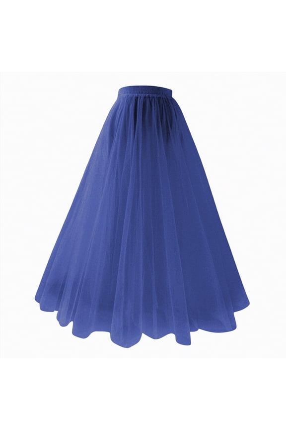 Belly Dance Skirt for Women, Dancing Skirt Belly Dancer Outfit, Flowy Long Gypsy Skirts, Carnival Costume Gift(Navy,M)