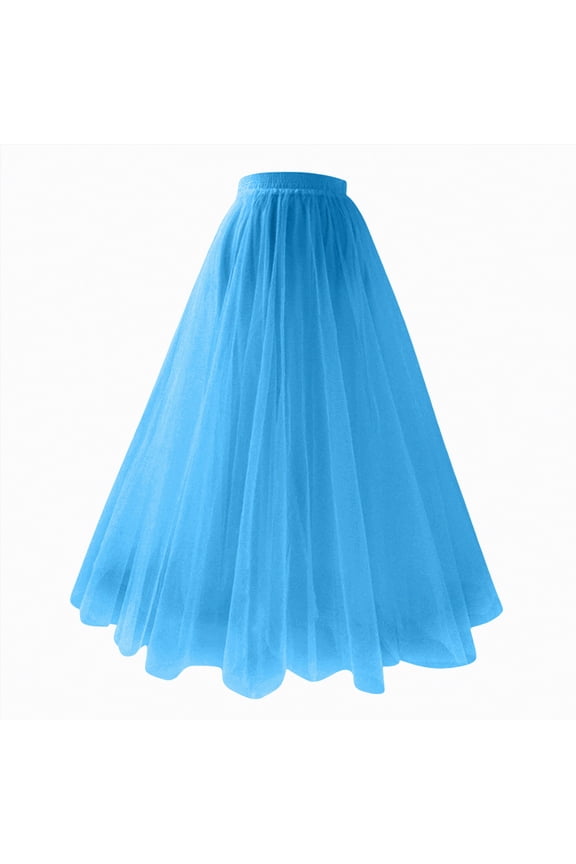 Belly Dance Skirt for Women, Dancing Skirt Belly Dancer Outfit, Flowy Long Gypsy Skirts, Carnival Costume Gift(Sky Blue,XL)