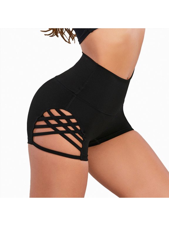 Biker Shorts with Pockets High Waist Yoga Running Gym Workout Buttery Soft Athletic Black S