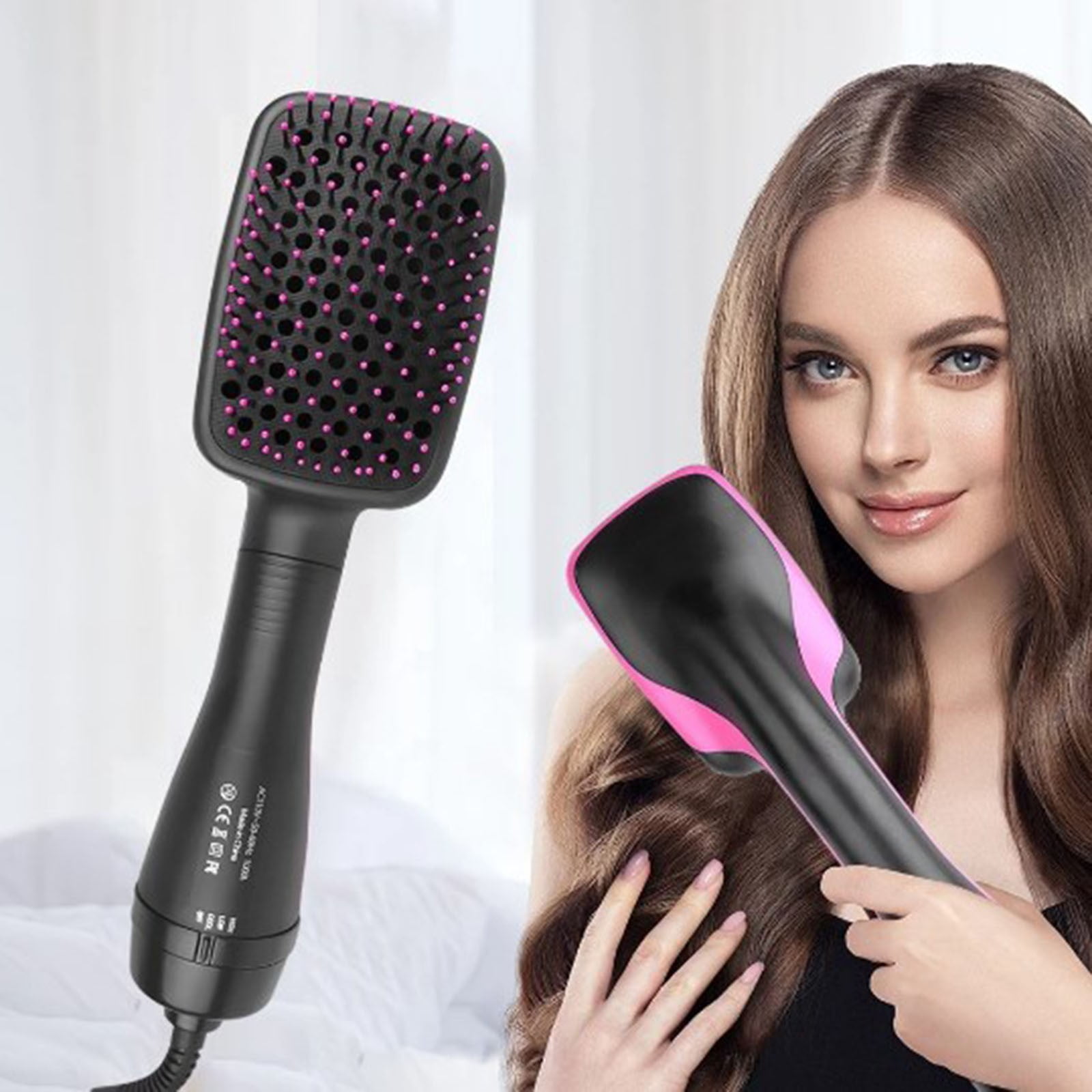 Hessimy Blow Dryer With Comb Hair Dryer Brush 2 in 1 Negative Ion Blow Dryer with Comb Fast Drying Hot Air Brush Walmart