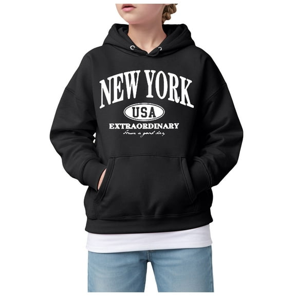 Hessimy Boy'S Sweatshirt - 2 Pack Fleece Full Zip Up Basic Core Hooded Sweatshirt - Boy'S Athletic Comfort Hoodie Hoodie Half Zip Pullover (Black,8-9 Years)