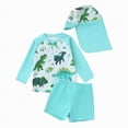 thumbnail image 1 of Hessimy Boy's Swimsuit Set, Rash Guard & Swim Trunks Bundle for Kids and Teens,Value Pack(Light Green,6-12 Months), 1 of 6