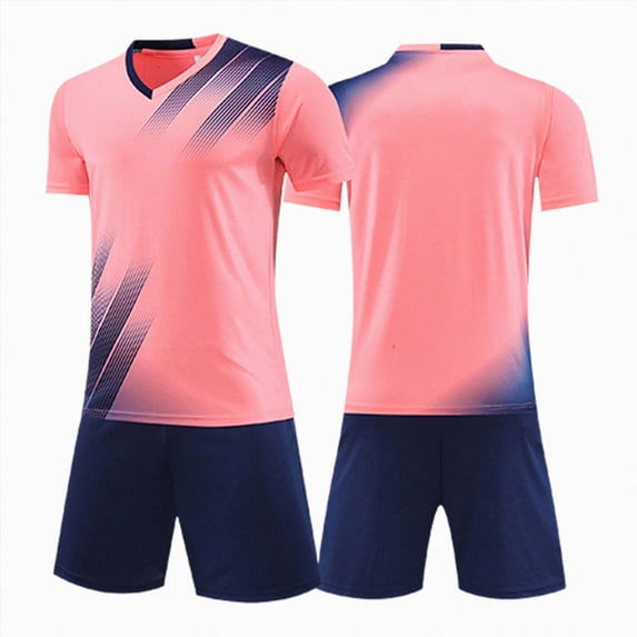 Hessimy Boys 2 Piece Short Sleeve Shirt and Mesh Shorts Sets,Jogging Football Tracksuit 4-5 Years