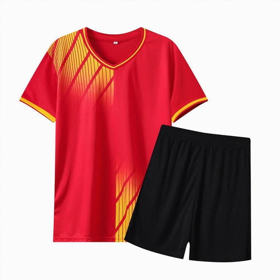 Hessimy Boys' Active Shorts Set 2 Pieces T-Shirt and Quick Drying Shorts Summer Activewear Sets,Jogging Football Tracksuit 11-12 Years
