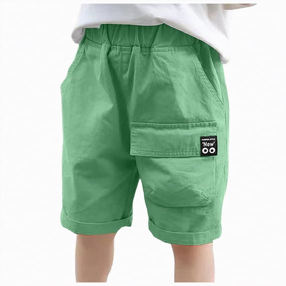 Hessimy Boys Athletic Shorts with Pockets Active Basketball Shorts Quick Dry Gym Soccer Shorts,Active(Green,3-4 Years)