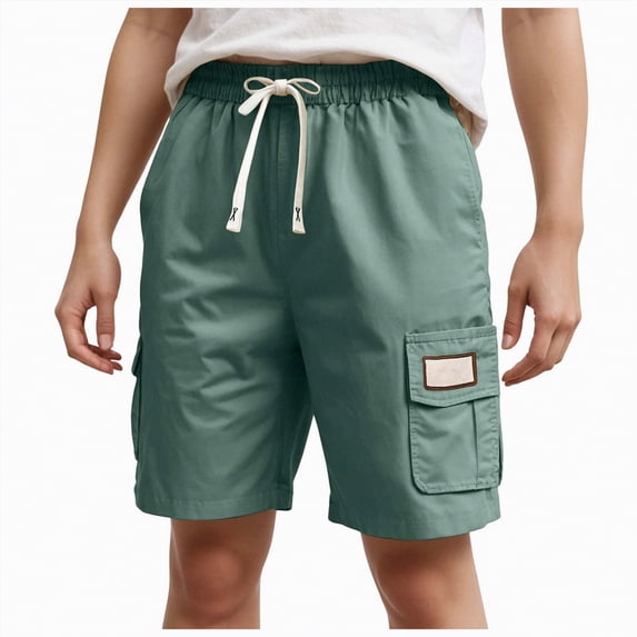 Hessimy Boys Cargo Shorts, Outdoor Quick Dry Hiking Shorts, Lightweight Athletic Short with Pockets,Outdoor(Dark Green,4-5 Years)