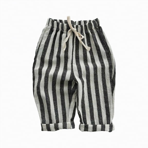 Hessimy Boys Denim Cargo Pants Kids Elastic Waist Stretch Cargo Jeans With Pockets (Black,3-6 Months)