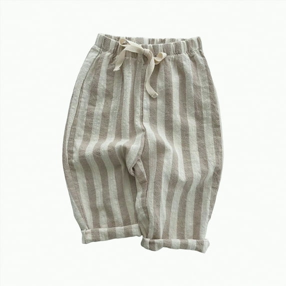 Hessimy Boys Denim Cargo Pants Kids Elastic Waist Stretch Cargo Jeans With Pockets (Khaki,6-12 Months)