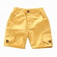 thumbnail image 1 of Hessimy Boys Elastic Waistband Performance Shorts,Performance(Yellow,2-3 Years), 1 of 7