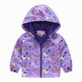 thumbnail image 1 of Hessimy Boys Girls Rain Jacket Waterproof Windbreaker Lightweight Coat Kids Raincoat Outerwear Jean Jacket Denim Jacket Fleece Jacket Women Zip Up Jacket Bed Jacket (Multicolor H,2-3 Years), 1 of 2
