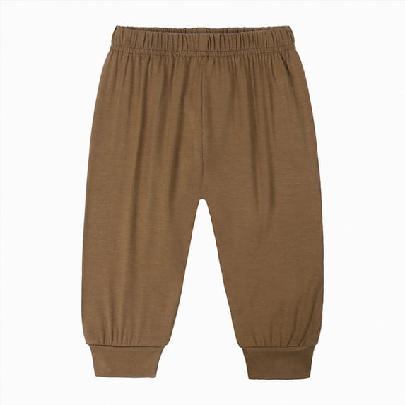 Hessimy Boys Hiking Cargo Pants Quick Dry Joggers Pull On(Brown,12-24 Months)