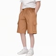 thumbnail image 1 of Hessimy Boys Jersey Shorts Cotton Shorts with Pockets, Pull-On Shorts,PullOn(Brown,7-8 Years), 1 of 7