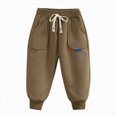 thumbnail image 1 of Hessimy Boys Mesh Athletic Pants Active Lightweight Sweatpants Casual Jogger Pants with Pockets Drawstring 6-12 Months 12-24 Months 2T 3T 4T 5T 6T 7T 8T 9T Children(Coffee,7-9 Years), 1 of 5