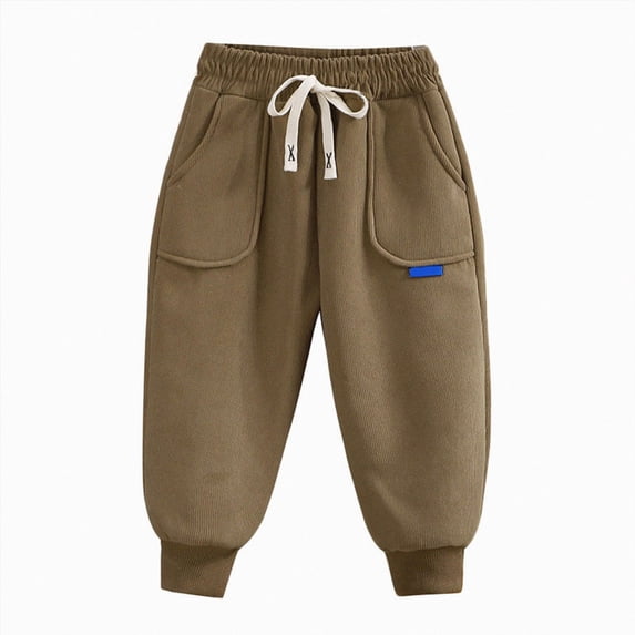 Hessimy Boys Mesh Athletic Pants Active Lightweight Sweatpants Casual Jogger Pants with Pockets Drawstring 6-12 Months 12-24 Months 2T 3T 4T 5T 6T 7T 8T 9T Children(Coffee,7-9 Years)