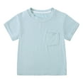 thumbnail image 1 of Hessimy Boys Oversized T Shirts Kids Casual Crewneck Drop Shoulder Summer Basic Tees Tops(Blue,12-24 Months), 1 of 5