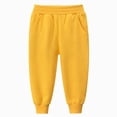 thumbnail image 1 of Hessimy Boys Pants with Solid Color, Slacks Pull on Pants for Spring & Autumn 6-12 Months 12-24 Months 2T 3T 4T 5T 6T 7T 8T 9T Children(Yellow,1-2 Years), 1 of 3