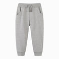 thumbnail image 1 of Hessimy Boys Pull On Jogger Pants School Uniform Pants Cotton Stretch Fabric with Elastic Waist 6-12 Months 12-24 Months 2T 3T 4T 5T 6T 7T 8T 9T Children(Light Gray,18-24 Months), 1 of 3