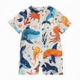 thumbnail image 1 of Hessimy Boys Rash Guard Set - UPF 50+ Quick Dry Swim Shirt and Swim Trunks for Boys,Quick Dry(Orange,6-12 Months), 1 of 1