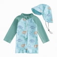 thumbnail image 1 of Hessimy Boys Rash Guard Swim Set Bathing Suit Boy Swimsuit,Pool(Light Green,0-3 Months), 1 of 1