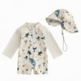 thumbnail image 1 of Hessimy Boys Rash Guard Swimsuits Set for Boys Swim Shirts Quick Dry Bathing Suits with Trunks,Quick Dry(White,6-12 Months), 1 of 2