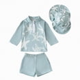 thumbnail image 1 of Hessimy Boys Rash Guard Swimsuits Set for Boys Swim Shirts with Trunks Quick Dry Swim Set(Green,3-6 Months), 1 of 1