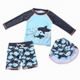 thumbnail image 1 of Hessimy Boys Rash Guard Swimsuits Set for Boys Swim Shirts with Trunks Quick Dry Swim Set,Lightweight(Dark Gray,4XL), 1 of 5
