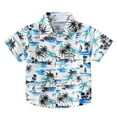 thumbnail image 1 of Hessimy Boys Shirts Cotton Short Sleeve T-Shirts for Boys Kids Tees Clothes Summer Tops(White,3-4 Years), 1 of 7