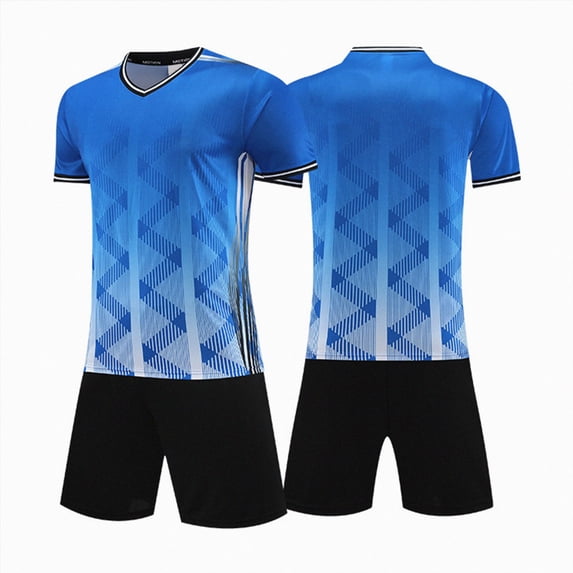Hessimy Boys Short Sets - 2 Piece Active Performance Short Sleeve Athletic Shirts and Gym Shorts With Elastic Waistband,Jogging Football Tracksuit 5-6 Years