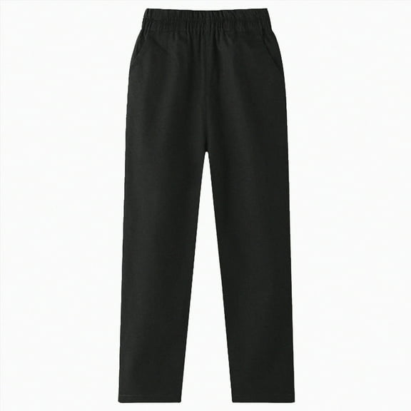 Hessimy Boys Spring Winter Thin Comfortable And Breathable Casual Cargo Pants Baby Boy Pants (Black,5-6 Years)