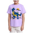 thumbnail image 1 of Hessimy Boys T-Shirts Kids Short Sleeve Crewneck Solid Basic Tees Casual Tops,Crewneck Tee(Purple,11-12 Years), 1 of 5