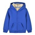 thumbnail image 1 of Hessimy Boys Zip-Up Fleece Hoodies Sweater Jacket Essentials Hoodie Unisex Essentials Hoodie Boys Hoodies Size 14-16 Oversized Hoodie (Blue,8-9 Years), 1 of 9