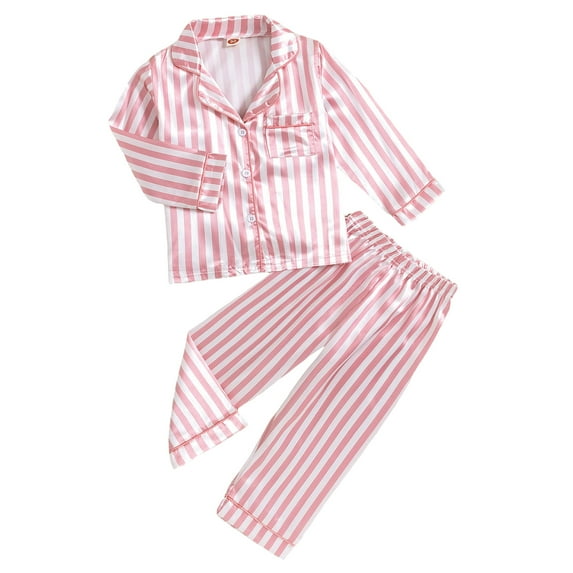 Hessimy Boys and Boys Soft Pajamas Cotton Toddler Long Sleeve Kid Sleepwear Sets Long Sleeve cute pajama sets for Toddler Girl Boy(Pink,4-5 Years)