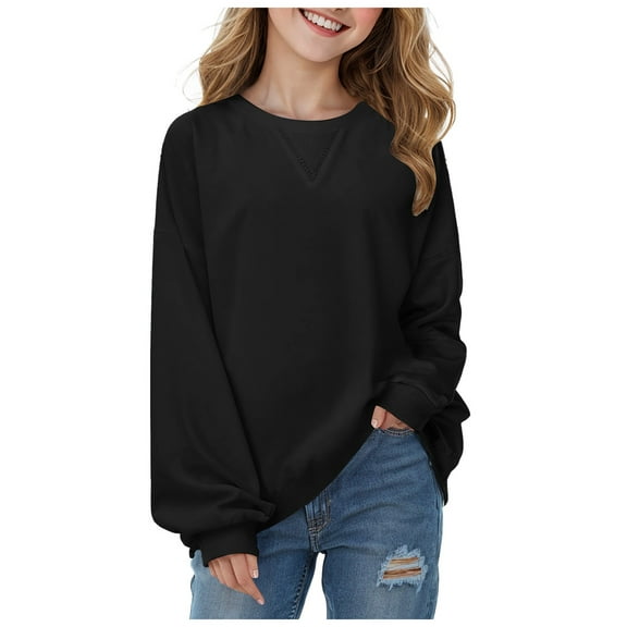 Hessimy Boys and Girls Kids Halloween Shirts Halloween Tshirts Pumpkin Face Long Sleeve T-Shirts(Black,9-10 Years)