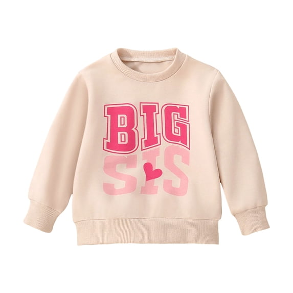 Hessimy Boys and Girls Sweatshirts Kids Fashion Long Sleeve Crewneck Pullover(Beige,12-18 Months)