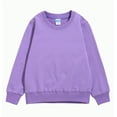 thumbnail image 1 of Hessimy Boys' crew neck sweatshirts - Soft Fleece Sherpa Lined For Boys Cute Oversized Pattern printing sport pullover essentials solid colour (Purple,4-5 Years), 1 of 3