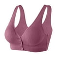 thumbnail image 1 of Hessimy Bras for Women Front Button Bra Convenient Snap Sleep Bra Comfortable Easy Close Sports Bras(Hot Pink,XXXXL), 1 of 1